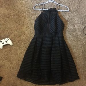Black above knee dress